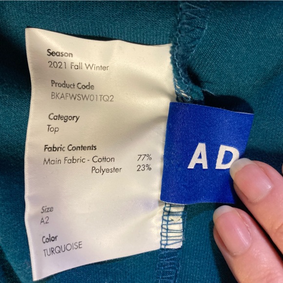 Ader Error Blue Stitched Logo Crewneck - Picture 12 of 14